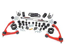 Rough Country 4.75-Inch Combo Suspension Lift Kit; Red (07-13 2WD Sierra 1500)