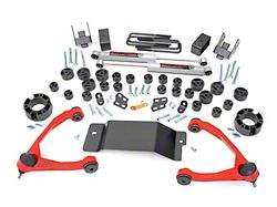 Rough Country 4.75-Inch Suspension and Body Lift Kit; Red (07-13 4WD Sierra 1500)
