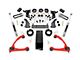 Rough Country 4.75-Inch Suspension and Body Lift Kit with Upper Control Arms; Red (14-15 4WD Sierra 1500 w/ Stock Cast Steel Control Arms)