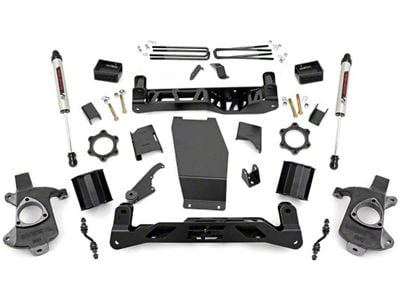 Rough Country 5-Inch Knuckle Suspension Lift Kit with V2 Monotube Shocks (14-18 4WD Sierra 1500 w/ Stock Cast Steel Control Arms, Excluding Denali)