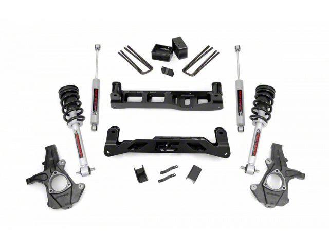 Rough Country 5-Inch Suspension Lift Kit with Lifted Struts and Premium N3 Shocks (07-13 2WD Sierra 1500)
