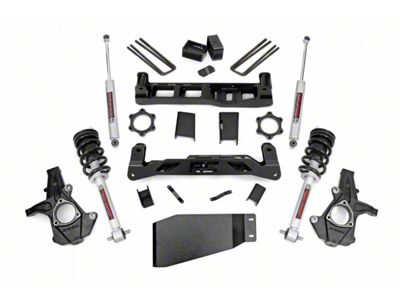 Rough Country 5-Inch Suspension Lift Kit with Lifted Struts and Premium N3 Shocks (07-13 4WD Sierra 1500)