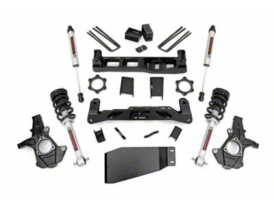 Rough Country 5-Inch Suspension Lift Kit with Lifted Struts and V2 Monotube Shocks (07-13 4WD Sierra 1500)