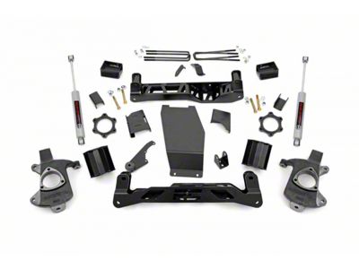 Rough Country 5-Inch Suspension Lift Kit with Premium N3 Shocks (14-18 4WD Sierra 1500 w/ Stock Cast Steel Control Arms, Excluding Denali)