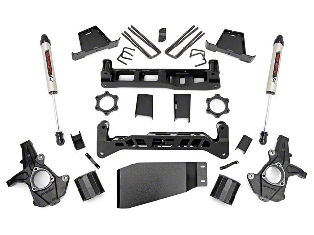 Rough Country 6-Inch Suspension Lift Kit with V2 Monotube Shocks (07-13 4WD Sierra 1500)