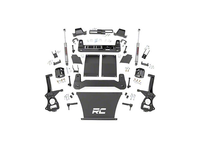 Rough Country 6-Inch Suspension Lift Kit with Vertex Adjustable Coil-Overs and V2 Monotube Shocks (19-24 Sierra 1500, Excluding AT4, Denali & Diesel)