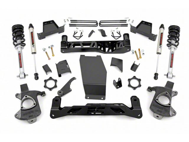 Rough Country 6-Inch Suspension Lift Kit with Lifted N3 Struts and V2 Monotube Shocks (14-18 4WD Sierra 1500 w/ Stock Cast Aluminum or Stamped Steel Control Arms, Excluding Denali)