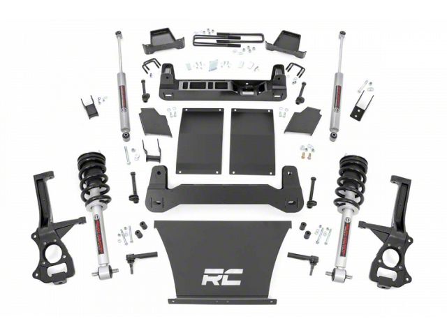 Rough Country 6-Inch Suspension Lift Kit with Lifted Struts and Premium N3 Shocks (19-24 Sierra 1500, Excluding AT4 & Denali)