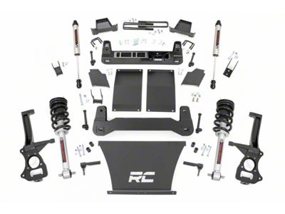 Rough Country 6-Inch Suspension Lift Kit with Lifted Struts and V2 Monotube Shocks (19-23 Sierra 1500, Excluding AT4 & Denali)