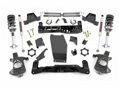 Rough Country 6-Inch Suspension Lift Kit with M1 Struts and M1 Rear Shocks (14-18 4WD Sierra 1500 w/ Stock Cast Aluminum or Stamped Steel Control Arms, Excluding Denali)