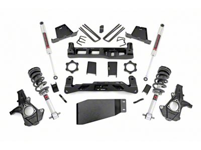 Rough Country 6-Inch Suspension Lift Kit with M1 Struts and M1 Rear Shocks (07-13 4WD Sierra 1500)