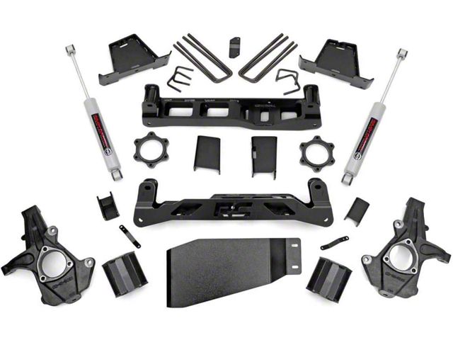 Rough Country 6-Inch Suspension Lift Kit with Premium N3 Shocks (07-13 4WD Sierra 1500)