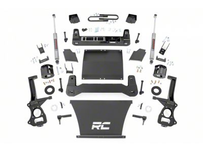 Rough Country 6-Inch Suspension Lift Kit with Strut Spacers and N3 Rear Shocks (19-25 4.3L, 5.3L, 6.2L Sierra 1500 w/ Mono-Leaf OEM Rear Springs & w/o Adaptive Ride Control, Excluding AT4)