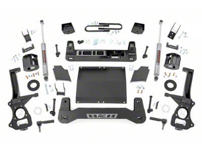 Rough Country 6-Inch Suspension Lift Kit with Strut Spacers and Rear N3 Shocks (19-25 2.7L, 3.0L Duramax Sierra 1500 w/ Mono-Leaf OEM Rear Spring & w/o Adaptive Ride Contorol, Excluding AT4)