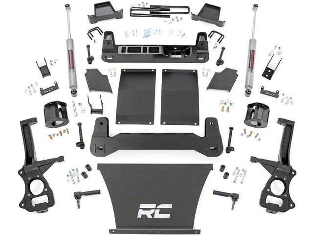 Rough Country 6-Inch Suspension Lift Kit with V2 Monotube Shocks (19-24 Sierra 1500 w/o Adaptive Ride Control, Excluding AT4 & Denali)