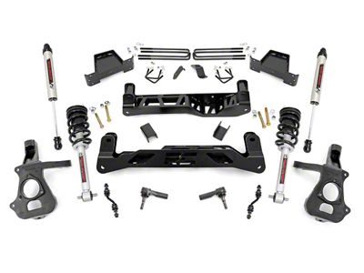 Rough Country 7-Inch Suspension Lift Kit with Lifted Struts and V2 Monotube Shocks (14-18 2WD Sierra 1500, Excluding Denali)