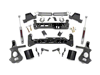 Rough Country 7-Inch Suspension Lift Kit with Premium N3 Shocks (14-18 2WD Sierra 1500, Excluding Denali)