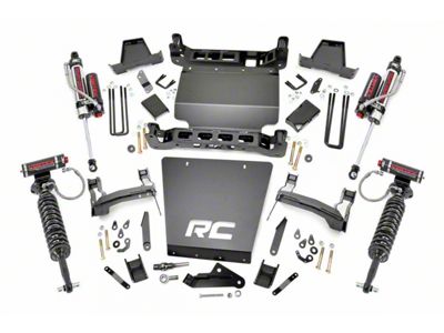 Rough Country 7-Inch Bracket Suspension Lift Kit with Vertex Adjustable Coil-Overs and Vertex Shocks (14-16 4WD Sierra 1500 w/ Stock Cast Steel or Aluminum Control Arms, Excluding 14-16 Denali)