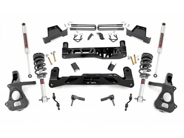 Rough Country 7-Inch Suspension Lift Kit with M1 Monotube Struts and Shocks (14-18 2WD Sierra 1500 w/ Stock Cast Steel Control Arms, Excluding Denali)