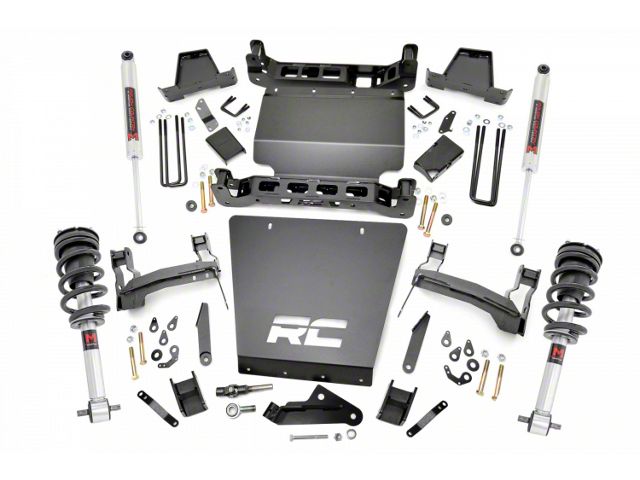 Rough Country 7-Inch Suspension Lift Kit with M1 Monotube Struts and Shocks (14-16 4WD Sierra 1500 w/ Stock Cast Steel Control Arms, Excluding Denali)