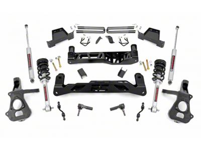 Rough Country 7-Inch Suspensoin Lift Kit with Lifted Struts and Premium N3 Shocks (14-18 2WD Sierra 1500 w/ Stock Cast Aluminum or Stamped Steel Control Arms, Excluding Denali)