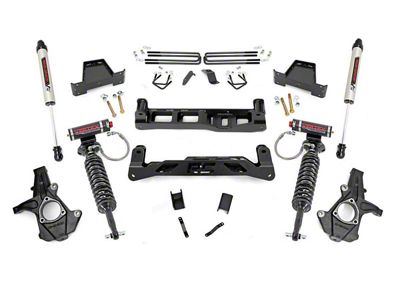 Rough Country 7.50-Inch Suspension Lift Kit with Vertex Adjustable Coil-Overs and V2 Monotube Shocks (07-13 2WD Sierra 1500)