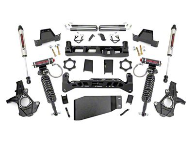 Rough Country 7.50-Inch Suspension Lift Kit with Vertex Adjustable Coil-Overs and V2 Monotube Shocks (07-13 4WD Sierra 1500)