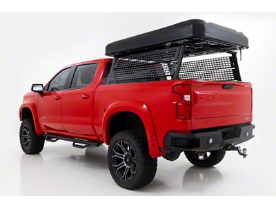 Rough Country Bed Rack; Matte Black (19-24 Sierra 1500)