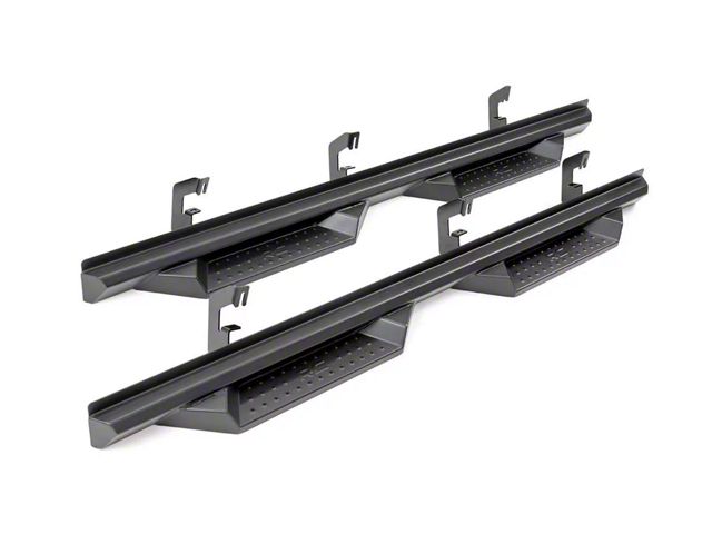 Rough Country Cab Length DS2 Drop Side Step Bars; Black (99-06 Sierra 1500 Crew Cab)
