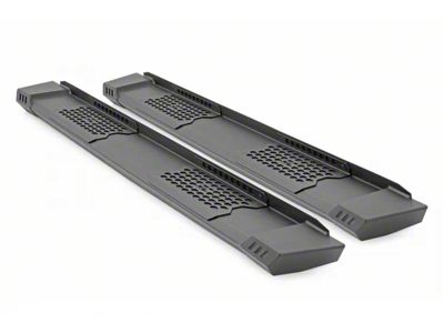 Rough Country HD2 Running Boards; Black (19-25 Sierra 1500 Crew Cab)