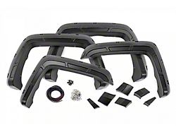 Rough Country Defender Pocket Fender Flares; Flat Black (14-18 Sierra 1500)