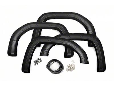Rough Country Defender Fender Flares; Black (19-25 Sierra 1500)