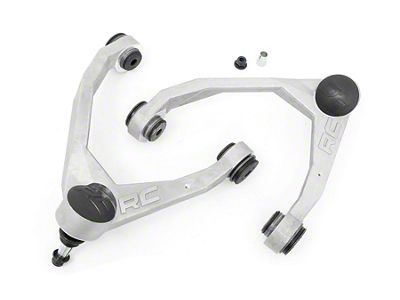 Rough Country Forged Upper Control Arms for 2.50 to 3.50 or 7-Inch Lift; Bare Aluminum (07-16 Sierra 1500 w/ Stock Cast Aluminum or Stock Cast Steel Control Arms, Excluding Denali)