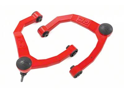 Rough Country Forged Upper Control Arms; Red (19-24 Sierra 1500)