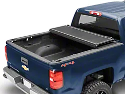 Rough Country Hard Low Profile Tri-Fold Tonneau Cover (14-18 Sierra 1500 w/ 5.80-Foot Short Box & Bed Rail Caps)
