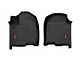 Rough Country Heavy Duty Front Floor Mats; Black (19-24 Sierra 1500 w/ Bucket Seats)