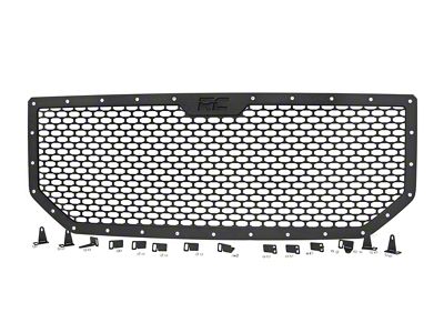 Rough Country Mesh Upper Grille Insert; Black (16-18 Sierra 1500)