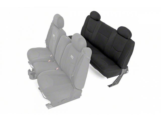 Rough Country Neoprene Rear Seat Covers; Black (99-06 Sierra 1500 Extended Cab)