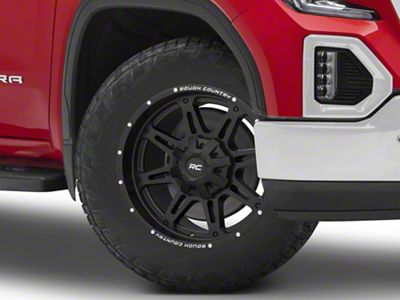 Rough Country 94 Series Matte Black Milled 6-Lug Wheel; 20x10; -18mm Offset (19-25 Sierra 1500)