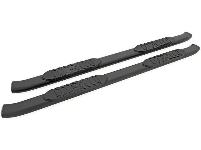 Rough Country Oval Nerf Side Step Bars; Black (19-24 Sierra 1500 Crew Cab)