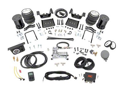 Rough Country Rear Air Spring Kit with OnBoard Air Compressor and Wireless Remote for 0 to 6-Inch Lift; 12 to 13-Inch Range (07-18 Sierra 1500)