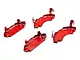 Rough Country Brake Caliper Covers; Red; Front and Rear (19-24 Sierra 1500)