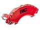 Rough Country Brake Caliper Covers; Red; Front and Rear (19-24 Sierra 1500)