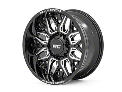 Rough Country 86 Series Gloss Black Milled 6-Lug Wheel; 20x10; -18mm Offset (19-25 Sierra 1500)