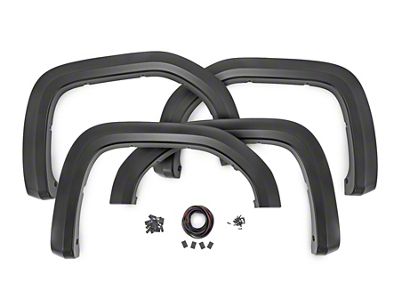 Rough Country Sport Fender Flares; Flat Black (19-24 Sierra 1500)