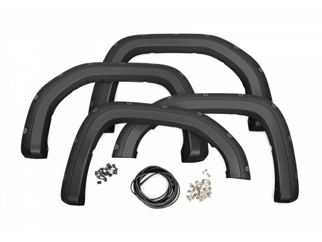Rough Country Traditional Pocket Fender Flares; GBA Black (19-24 Sierra 1500)