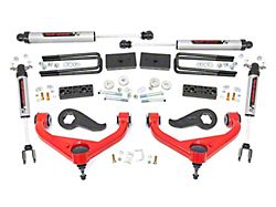 Rough Country Suspension 3-Inch Bolt-On Suspension Lift Kit with V2 Monotube Shocks; Red (20-26 Sierra 2500 HD)