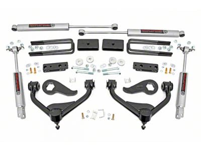 Rough Country 3-Inch Bolt-On Suspension Lift Kit with Premium N3 Shocks (20-23 Sierra 2500 HD w/o MagneRide)