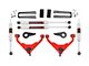 Rough Country 3-Inch Bolt-On Upper Control Arm Suspension Lift Kit with M1 Monotube Shocks for FT RPO Codes; Red (07-10 Sierra 2500 HD)