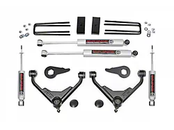 Rough Country 3-Inch Bolt-On Upper Control Arm Suspension Lift Kit with Premium N3 Shocks for FK or FF RPO Codes (07-10 Sierra 2500 HD)